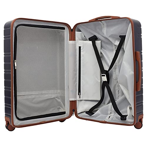 Image of Travelers Club 2PC or 20 inch Navigate Luggage Set, Navy Blue, 20 inch Carry-On