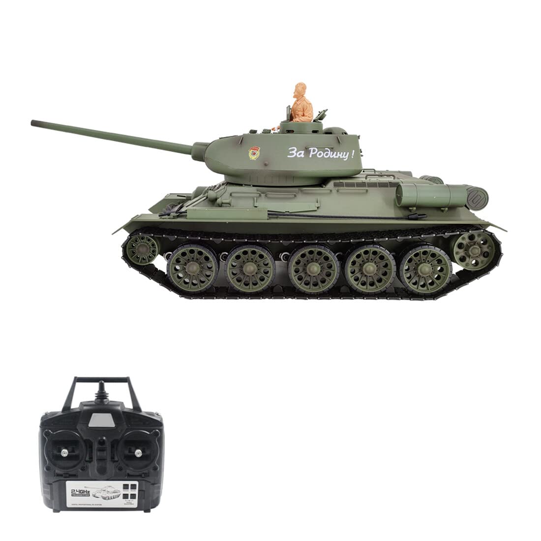 1:16 T34/85 Tanque de combate de construcción de maquetas (versión actualizada/verde militar)