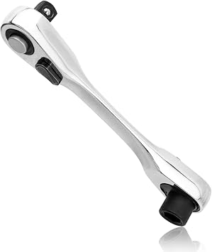 Mesee 1/4 Inch Mini Ratchet Wrench, 72 Teeth Drive Ratchet Double Headed Allen Wrench Tool 1/4" Drive Hex Torque Wrench Bit Driver MultiTool Quick Release Ratcheting Socket Adapter Spanner Repair Tool