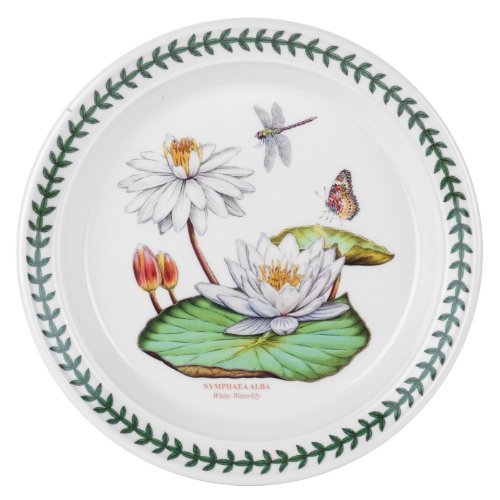 Botanic Garden Exotic Botanic Garden Salad Plate with White Water Lily Motif