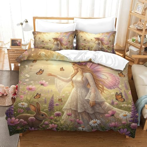 Linge de lit microfibre hypoallergique avec housse de couette 3D - 3