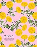 elf minuten buch inhalt  Appointment Book 2021: 8.5 x 11  15 Minute Planner  Large Notebook Organizer with Time Slots  Jan to Dec 2021  Cute Marigold Flower Design Pink