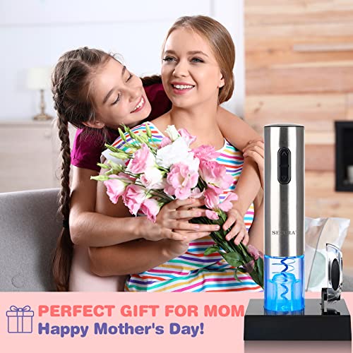Secura Electric Wine Opener, Automatic Electric Wine Bottle Corkscrew Opener with Foil photo 8