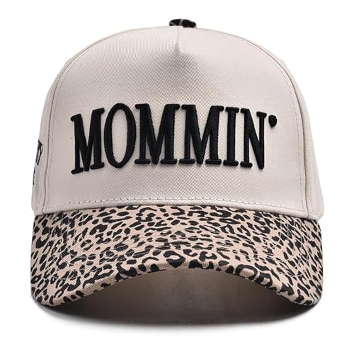 Image of Mommin Trucker Hat,Vintage Two-Tone Women's Baseball Cap with Mama Hat Mothers Day Great Gifts for Mom Wife Stepmom