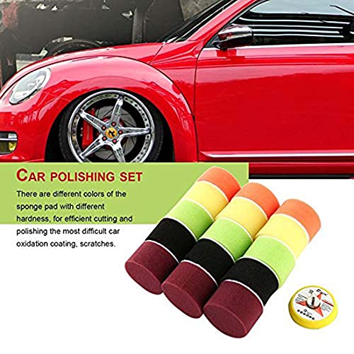 Image of DIY Crafts 3 Kit, Felt Sponge Pad Kit, 18x Mini Buffing Polish Detail Polisher Pads On Rotary Tools,Cordless Drill, Polisher Tool for Tight Area Detailing Po (3 Kit, Felt Sponge Pad Kit)