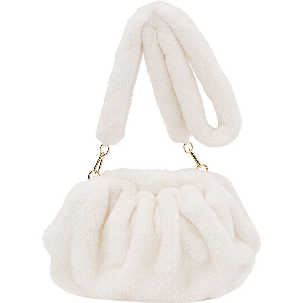 Pochette en peluche pour femme idéale pour les sorties en hiver