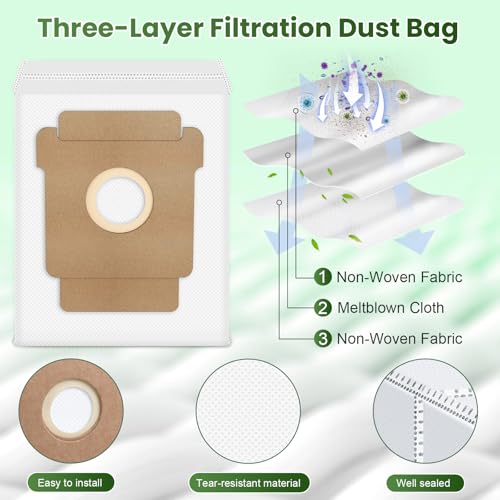 Image of 19 Pcs Accessories Kit Compatible with iRobot Roomba Max 705 Vac /Plus 504 Vac Robot Vacuum, Replacement Parts Include 2 Main Brushes, 6 Dust Bags, 4 Filters, 6 Side Brushes, 1 Cleaning Tool
