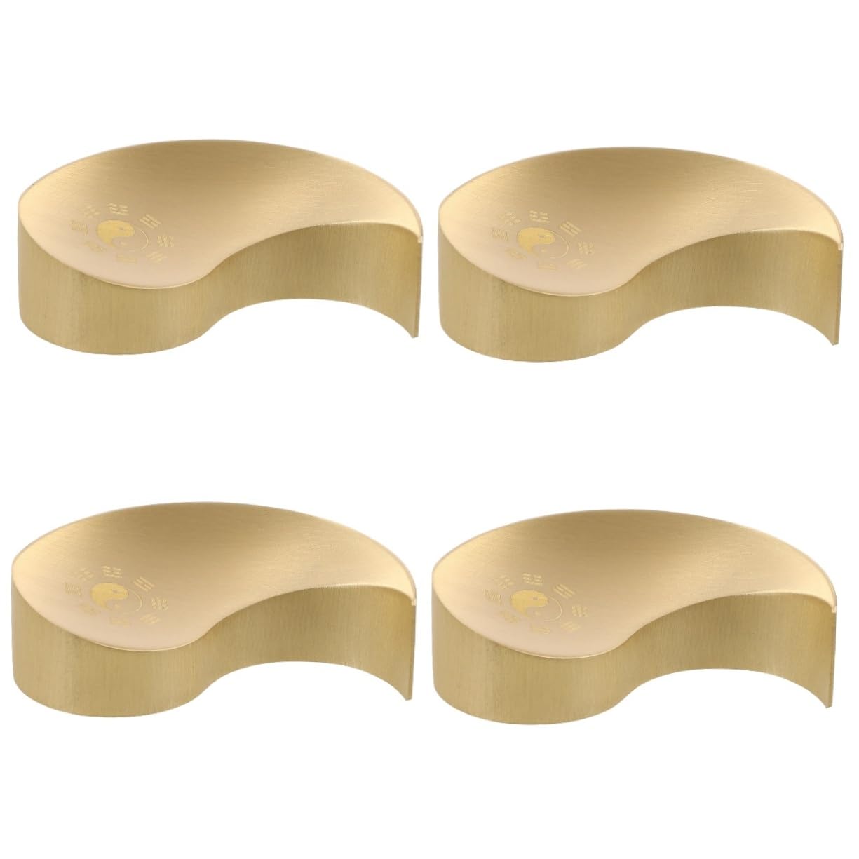 EXCEART 4pezzi Peso Ottone Rectangolare Per Calligrafia Sostegno Per Pennelli Con Superficie Liscia e Design Elegante Accessorio Decorativo Per Scrittura e Pratica Calligrafica Per Amanti