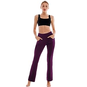Ipletix Flare Leggings for Women-Bootcut Yoga Pants for Women High Waisted Flared Leggings Dress Pants