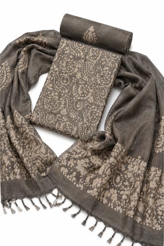Image of HAIDER ALI AND SONS Women's Cotton Silk Batik Print Unstitched Salwar Suit Dress Material with Dupatta | Bhagalpuri Handloom Fabric | Casual, Office & Festival Wear