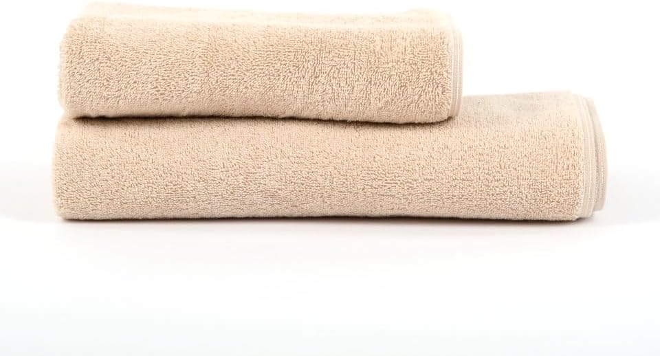 Hemp Cotton Towel, 500 GSM, 50/50 Blend, Short-Loop Terry, Pre-Shrunk, Durable Natural Fibre Bath Towel (Single Bath (70x140cm/27.5x55))