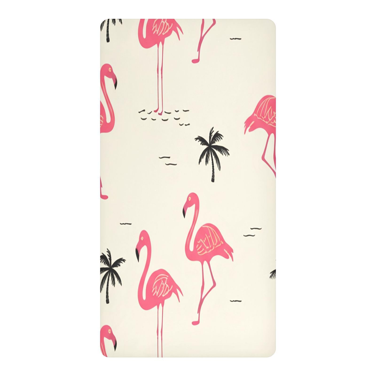 JiangGgen Flamingo Baby Crib Sheet Soft Breathable Playard Sheet-S