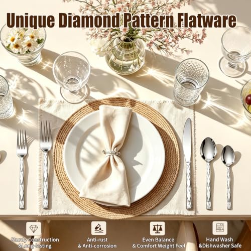 20-Piece 18/0 Silverware Set, Stainless Steel Flatware Cutlery Set for 4 - image 7