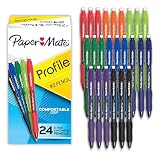 Paper Mate Profile Mechanical Pencils, 0.7 mm, HB #2 Lead, 8 Assorted Barrel Colors, 24 Count - Comfortable Grip, Erases Easily