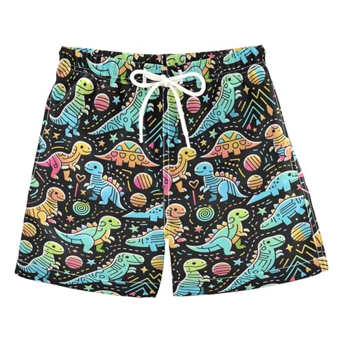 senya Cute Colorful Dinosaurs Boys Swim Trunks Toddler Shorts Swimwear Boardshorts