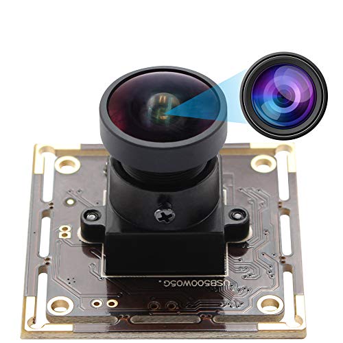Webcam USB 5 MP Grand Angle 170° pour Capturer Tout l'Espace sans Angles Morts