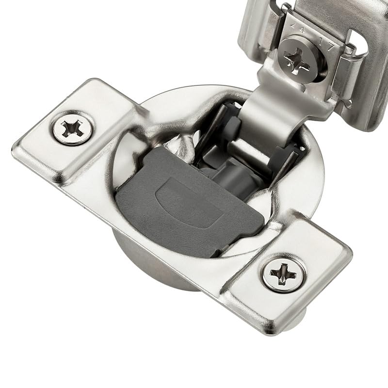 Image of 2 Pack 1 Pair 1-3 /8 inch Overlay Soft Close Hinges for Kitchen Cabinet Hinges Satin Nickel Hidden Hinges Stainless Steel Concealed Hinge self Closing