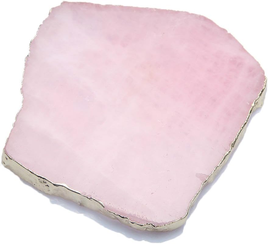 Pink Rose Quartz Coasters for Table