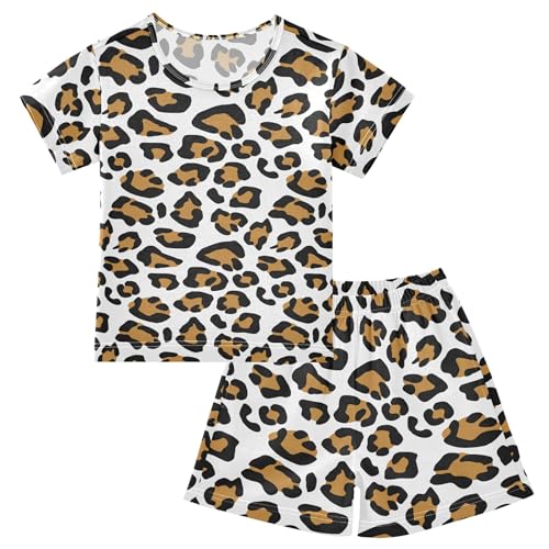 Leopard Pajama Set Pajamas Sleepwear Nightwear Loungewear Clothes Set B04042933