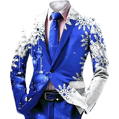 Chaqueta de diseño elegante estampado para eventos festivos chaqueta azul S