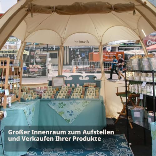 Alvantor Pop-Up-Baldachin Zelt – Vendor Booth Event Zelt – 30,5 x 30,5 cm Pop-Up-Baldachin für kommerzielle Aktivitäten… – Ansicht 2