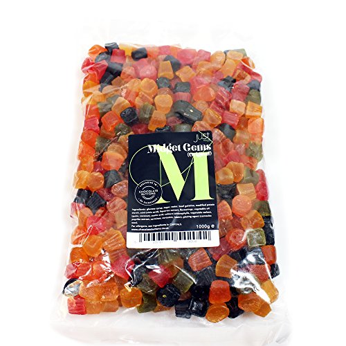 Just Treats Original Old Fashioned Midget Gems (1 Kilo Share Bag)