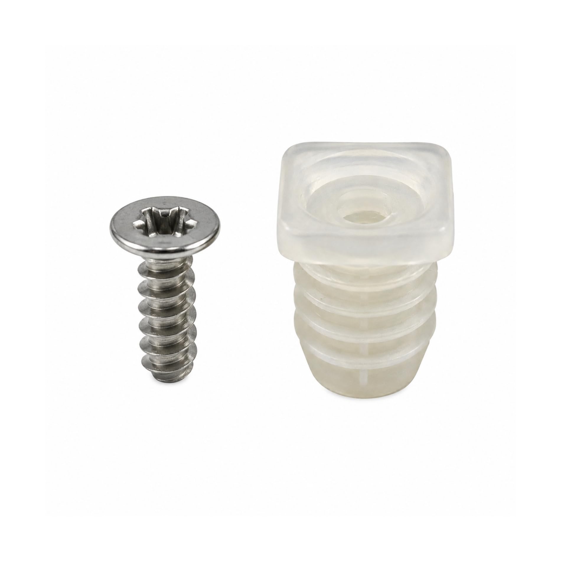 BLUM 8mm Plastic Cabinet Hinge Dowel Inserts with Screws, 50 Sets