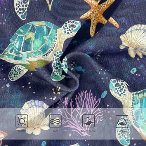 Wusikd Turtle Girls' Underwear Cotton Starfish Girls Briefs Soft Toddler Underwear 2T3