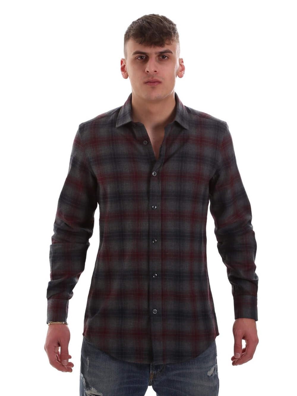 Chemise Antony Morato MMSL00548 grise anti-plis coupe ajustée 48 - 5