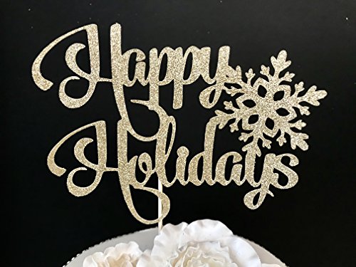 Sugar Plum Creations Happy Holidays Cake Topper