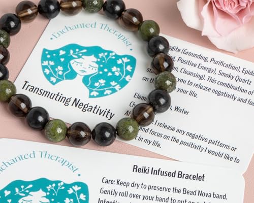 Reiki Infused Transmuting Negativity Bracelet, Energy Bracelet, Reiki Gift, Reiki jewelry, Gemstone bracelets, Crystal bracelets2