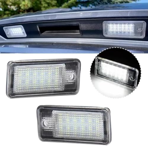 Luz de matrícula para A4 S4 luces de matrícula traseras coche lámpara automática 2 piezas 6