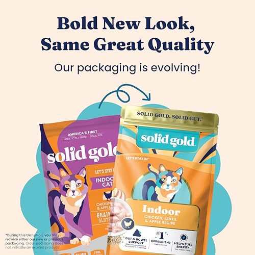 Solid Gold Indoor Dry Cat Food - Grain Free & Gluten Free - Chicken Cat Food Dry Kibble for Indoor Cats for Gut Health - Sensitive Stomach & Hairball Support for Adult Cats - 12LB - Image 6