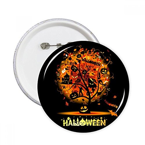 Badge bouton rond arbre Halloween pour personnaliser vos vêtements de fête de saison