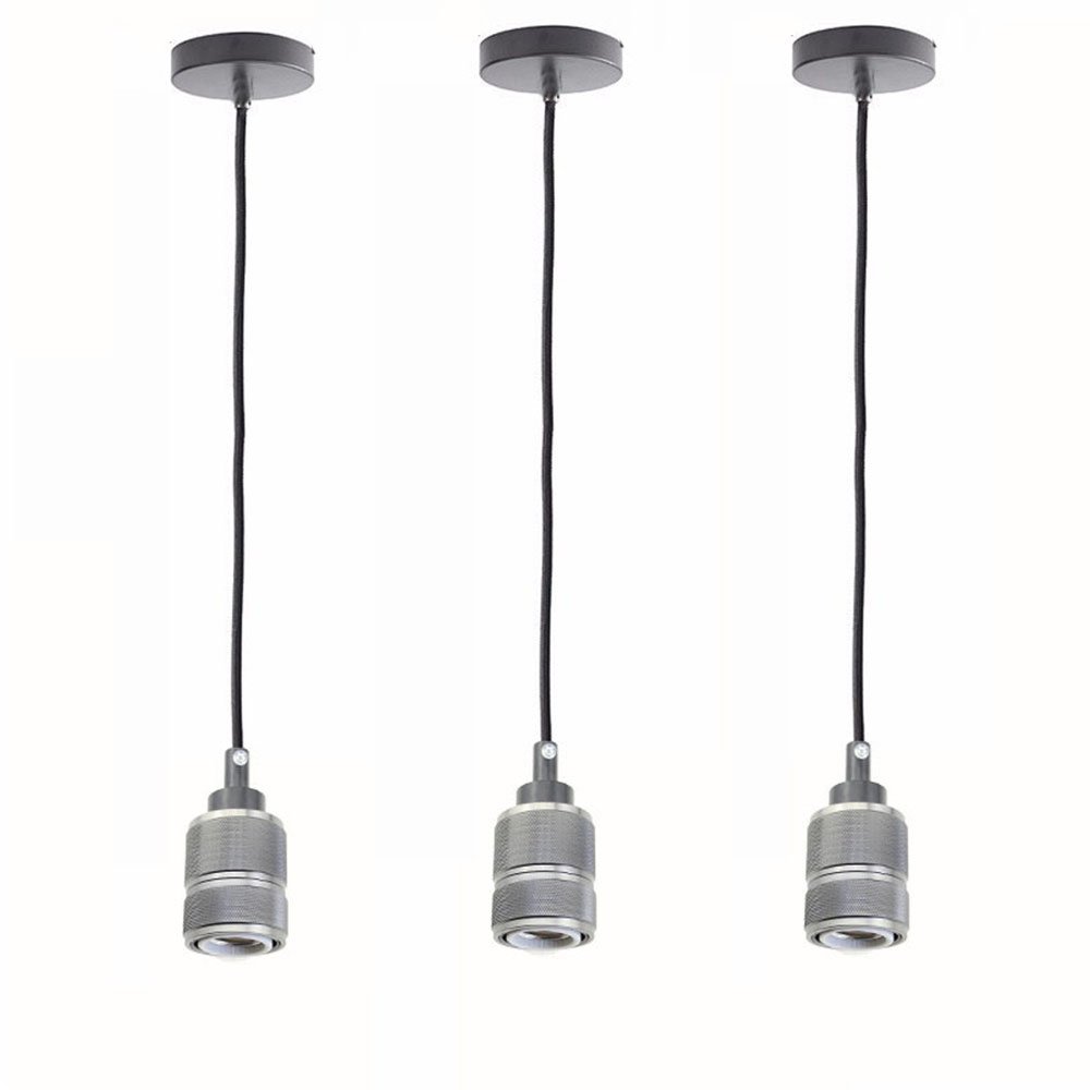 E27 Lustre Suspension Vintage Retro Culot de Lampe Edison Antique 110-250V Adaptateur de Douille Cuivre avec Câble de 1.5m