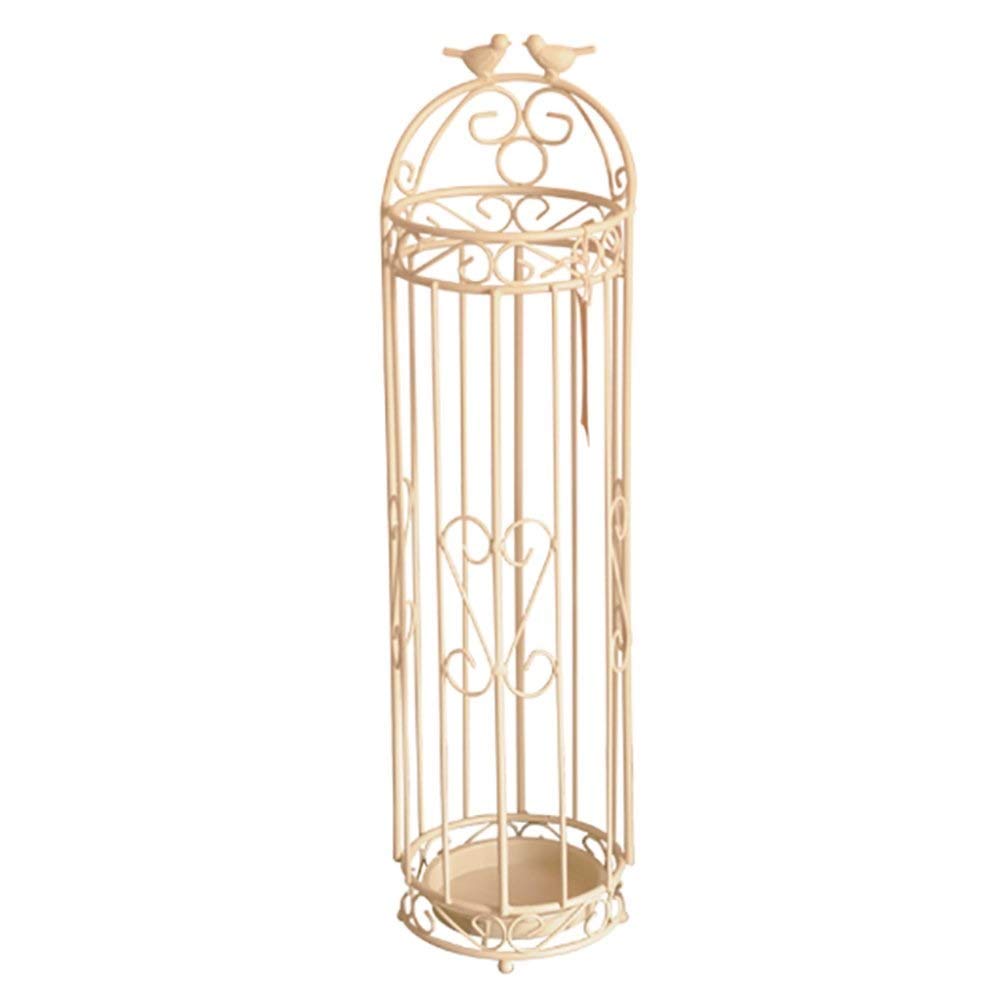 Porte-Parapluie Blanc Lait en Fer pour Entrée Maison