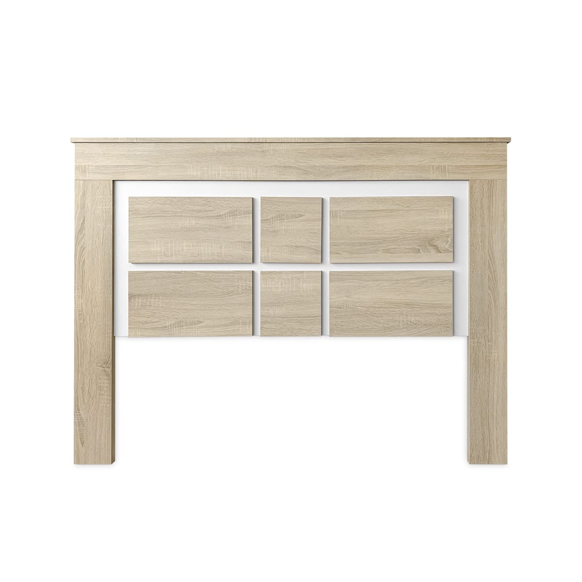 Duérmete Online - Cabecero Nórdico Omabella de 160 x 120 cm | Práctico y Elegante | Fácil de Montar, Colores Cambria y Blanco (para Cama de 135-140 o 160)