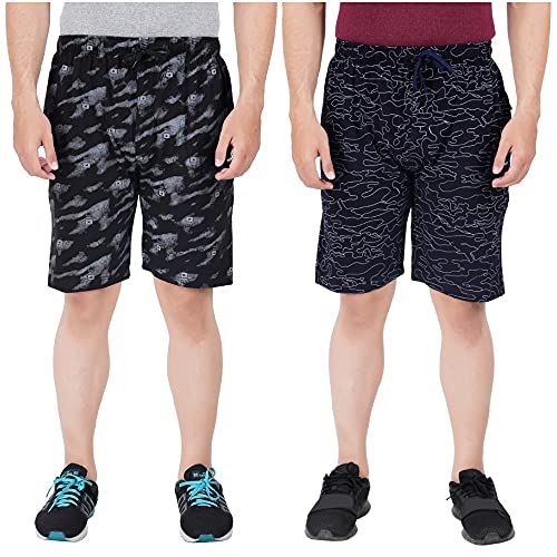 Image of FEEL TRACK Men Cotton Regular Fit Shorts
