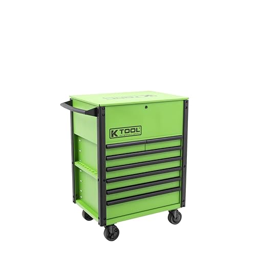 Miniatura 3 de K Tool International 75124 Caja de herramientas de carrito de servicio de 35 pulgadas para garajes, talleres de reparación y bricolaje, (7) cajones,
