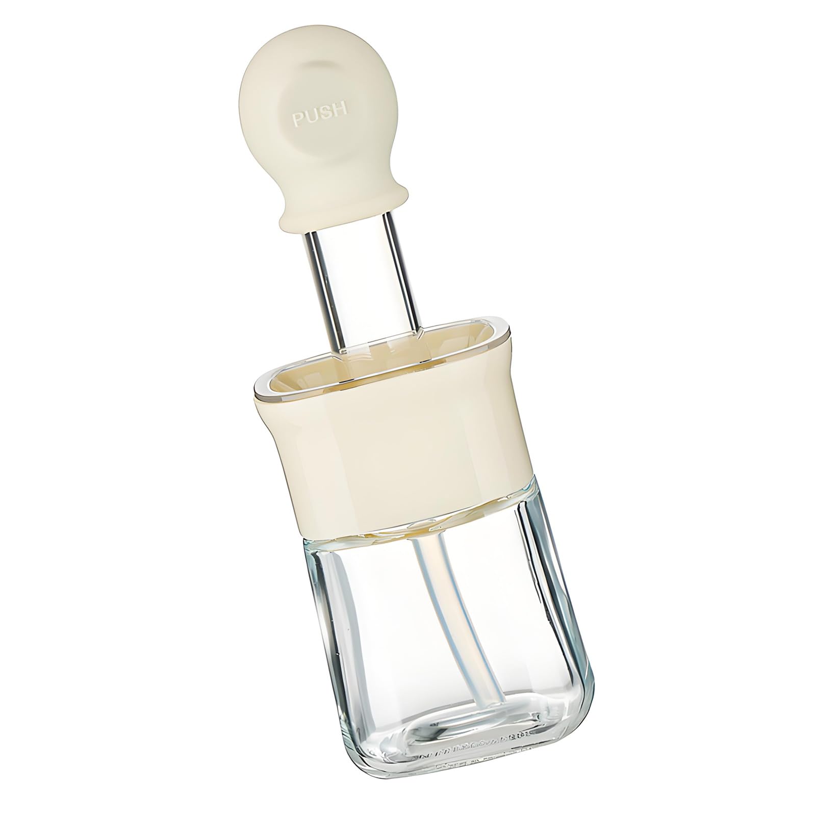 JSGHGDF Temperatures Resistant Silicone Basting Tool with Glass Container Ergonomic Oil Brush and Dispenser Set Barbecue Oil Brush Bottle