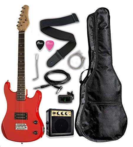Raptor Pack guitare électrique pour enfant 3/4 91,4 cm EP36 avec amplificateur 3 W, accordeur numérique, sac de… - Les Beatles, Paul McCartney, John Lennon, RIngo Starr, George Harrison Raptor Pack guitare électrique pour enfant 3/4 91,4 cm EP36 avec amplificateur 3 W, accordeur numérique, sac de…