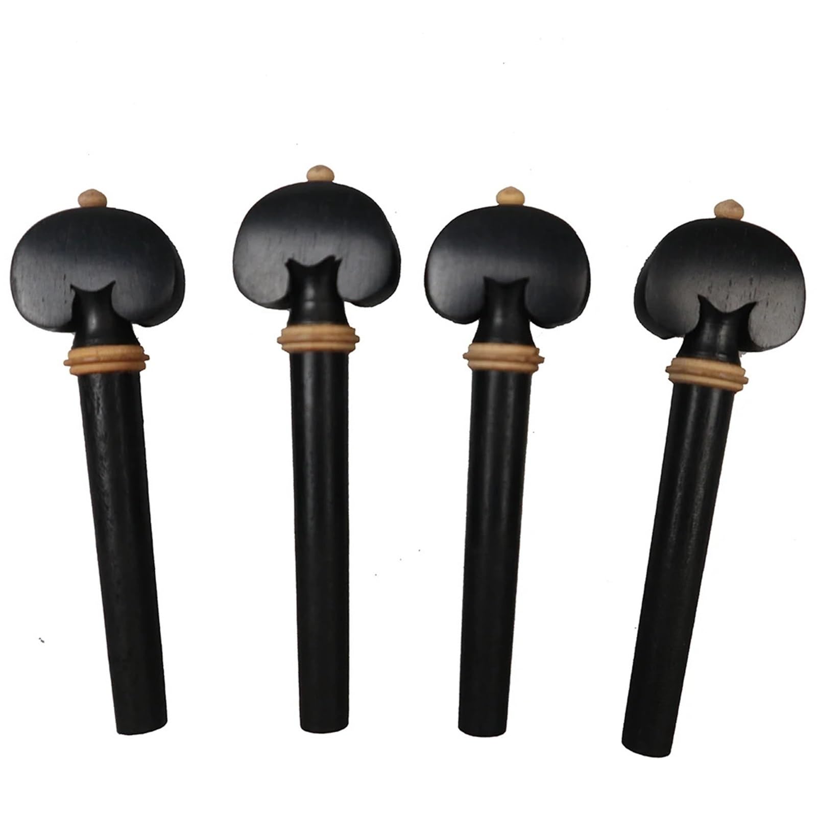 50 pezzi 4/4 chiavi for accordatura di corde violino, avvolgitore for, intarsi in legno ebano, anello in bosso, dimensioni standard