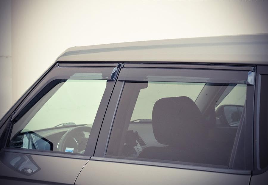 WellVisors Window Visors Wind Deflectors Compatible with Kia 2010-2013 Soul with Black Trim Rain Guards 3-847KA008