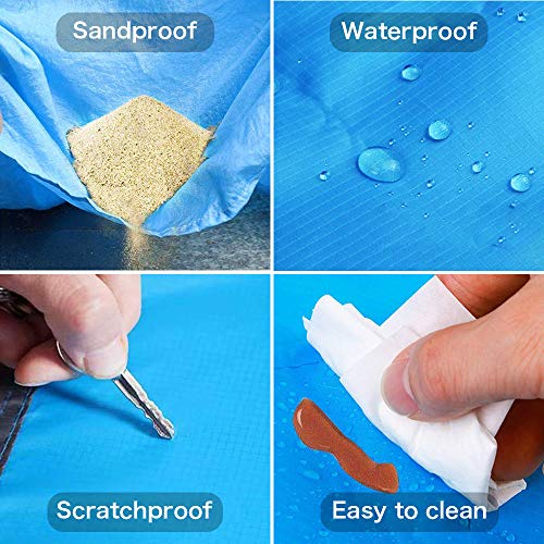 Mumu Sugar Sand Free Beach Blanket, Extra Large Waterproof Beach Mat-Lightweight Quick Drying Heat Resistant Outdoor Picnic mat for Travel, Camping, Hiking and Music Festivals(82” X79”) - Thumbnail 2