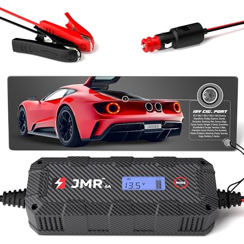 JMR Battery Charger for Ford GT F-150 F-450 F-350 F-250 Bronco Expedition Shelby Explorer Transit Excursion All Models Trickle Charger Conditioner Maintainer (No Lithium Mode)