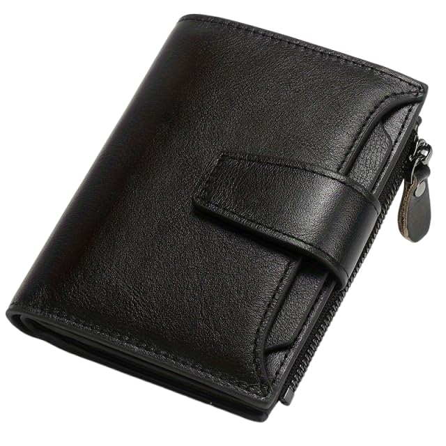 Wallet Women,Small Wallet for Women | Genuine Leather | Bifold | Compact | RFID Blocking (Black)
