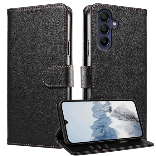 JanCalm for Galaxy A17/A16 5G Phone Case Wallet RFID Blocking (Black)