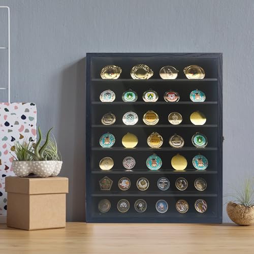 Image of FramePro Shadow Box Frame 16x20 with Removable Shelves, Deep Memory Box Display Case for Collector, Keepsake Coins Military Medals Pins Wedding Flowers Black