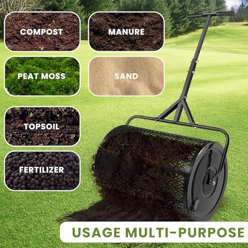 Rastrillo para compost y musgo de turba de 24 pulgadas miniatura 4