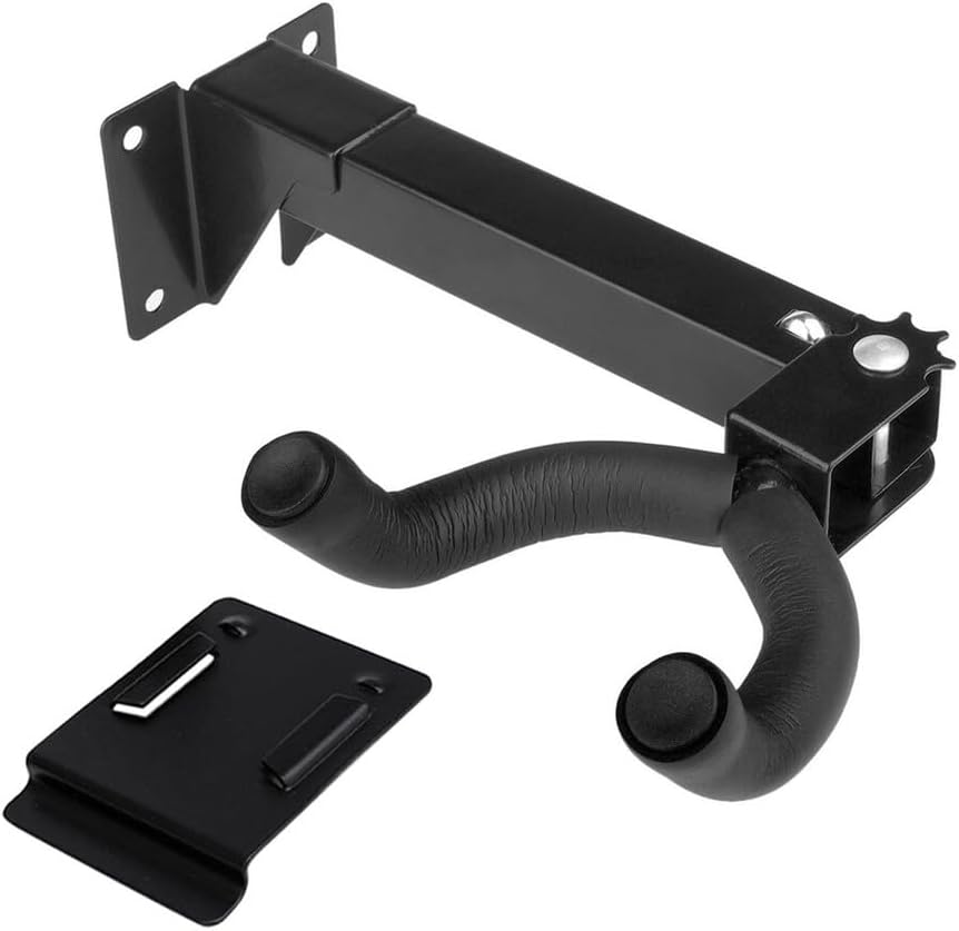 6 Pack Wall Mount Swivel Guitar Hanger Adjustable Instrument Display Rack Stand